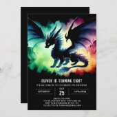 マジカルドラゴン誕生日デジタル 招待状 (正面/裏面)