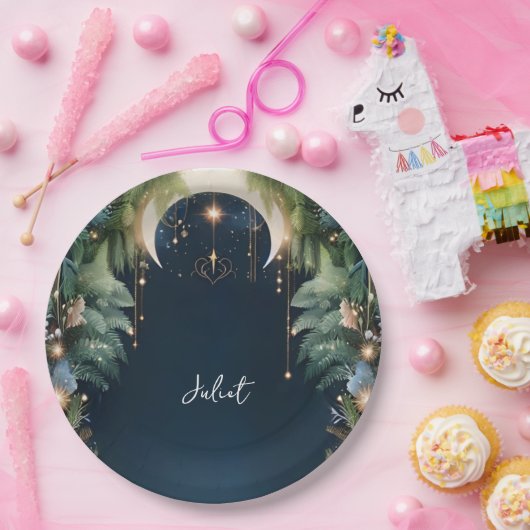 マジカルドリームミスティックスターズムーンブライダルシャワー ペーパープレート (パーティー)