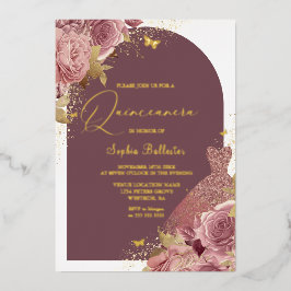 マジカルドレス&アーチエンチャントキンセアニェラ金ゴールド 箔招待状