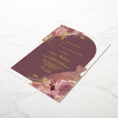 マジカルドレス&アーチエンチャントキンセアニェラ金ゴールド 箔招待状 (回転した状態)