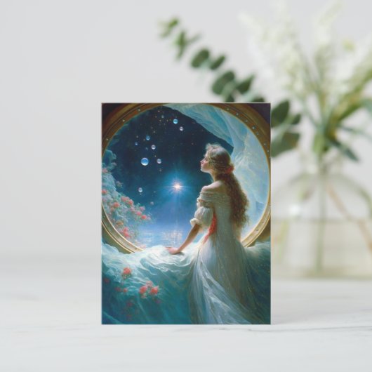 マジカルナイトシーンファンタジーアート ポストカード (スタンド正面)