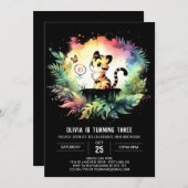 マジカルハッピータイガー誕生日 招待状 (正面/裏面)