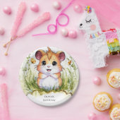 マジカルハッピーハムスター誕生日 ペーパープレート (パーティー)