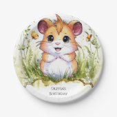 マジカルハッピーハムスター誕生日 ペーパープレート (正面)