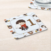 マジカルハリーポッター™ホグワーツ誕生日 スクエアペーパーコースター (アングル)