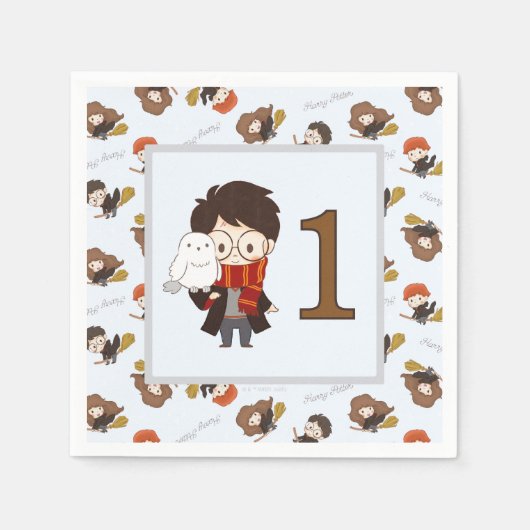 マジカルハリーポッター™ホグワーツ誕生日 スタンダードカクテルナプキン (正面)