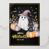 マジカルハロウィンパーティー 箔招待状 (正面)