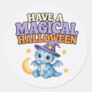 マジカルハロウィンブルーベイビードラゴン ラウンドシール
