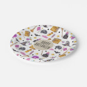 マジカルハロウィーンウォーターカラーお洒落クラフトパーティー ペーパープレート (アングル)