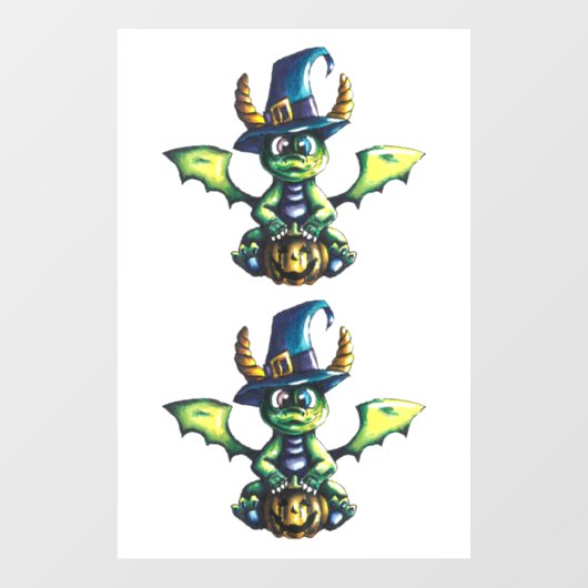 マジカルハロウィーンドラゴンデザイン ウィンドウサイン (シート)