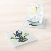 マジカルハロウィーンドラゴンデザイン ガラスコースター (アングル)