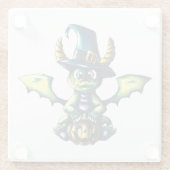 マジカルハロウィーンドラゴンデザイン ガラスコースター (裏面)