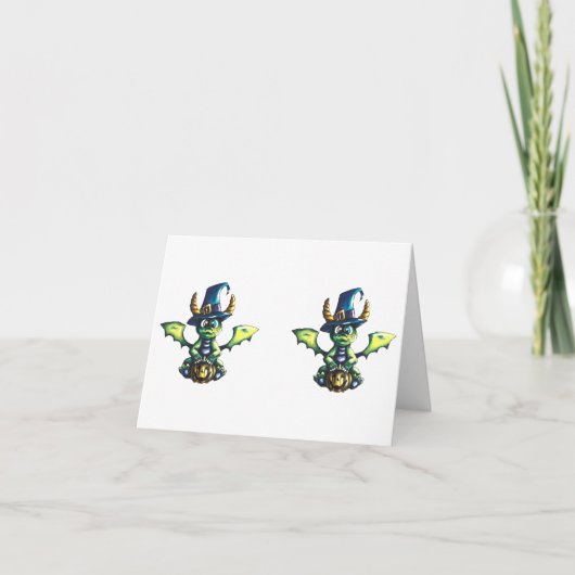 マジカルハロウィーンドラゴンデザイン サンキューカード (正面)