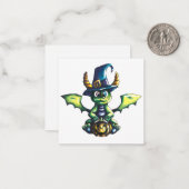 マジカルハロウィーンドラゴンデザイン ノートカード (正面/裏面インサイチュ)