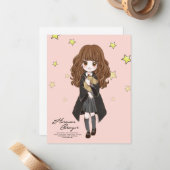 マジカルハーミオネグランジャーウォーターカラー ノートカード (正面/裏面インサイチュ)