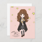 マジカルハーミオネグランジャーウォーターカラー ノートカード (正面/裏面)