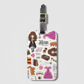 マジカルハーミオネグランジャーウォーターカラー ラゲッジタグ (正面縦)