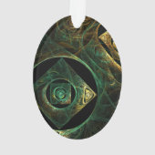 マジカルバイブレーション抽象芸術アートアクリルオーバル オーナメント (裏面)