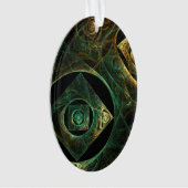マジカルバイブレーション抽象芸術アートアクリルオーバル オーナメント (正面)