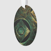 マジカルバイブレーション抽象芸術アートアクリルオーバル オーナメント (正面)