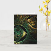 マジカルバイブレーション抽象芸術アートノートカード カード (黄色い花)