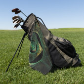 マジカルバイブレーション抽象芸術アート ゴルフタオル (グリーン)