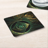 マジカルバイブレーション抽象芸術アート スクエアペーパーコースター (アングル)