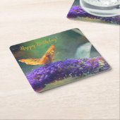 マジカルバタフライパーティーコースター スクエアペーパーコースター (アングル)