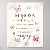 マジカルバタフライミモサバーブライダルシャワー ポスター (正面)