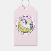 マジカルパステルカスタムユニコーン誕生日 ギフトタグ (正面)