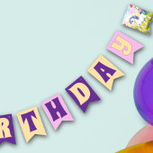 マジカルパステルカスタム誕生日写真 バンティングフラッグ