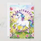 マジカルパステルカスタム誕生日写真 招待状 (正面)