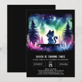 マジカルパステルキャット誕生日 招待状 (正面/裏面)