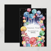 マジカルパステルキャンディーランドバースデー サンキューカード (正面/裏面)