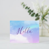 マジカルパステルクラウドとレインボーハロー ポストカード (スタンド正面)