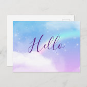 マジカルパステルクラウドとレインボーハロー ポストカード (正面/裏面)