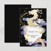 マジカルパステルドラゴン誕生日 サンキューカード (正面/裏面)