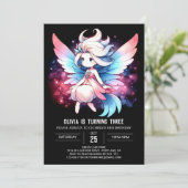 マジカルパステルフェアリー誕生日 招待状 (スタンド正面)