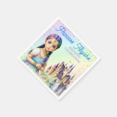 マジカルパステルプリンセスファンタジーレインボーキャッスル スタンダードカクテルナプキン (角)