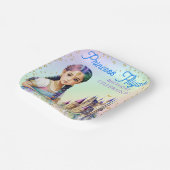 マジカルパステルプリンセスファンタジーレインボーキャッスル ペーパープレート (傾斜あり)