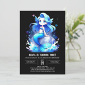 マジカルパステルマーメイド誕生日 招待状 (スタンド正面)