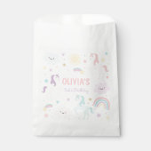 マジカルパステルユニコーンレインボーバースデーパーティー フェイバーバッグ (正面)