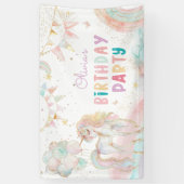 マジカルパステルユニコーンレインボーバースデーパーティー 横断幕 (縦)