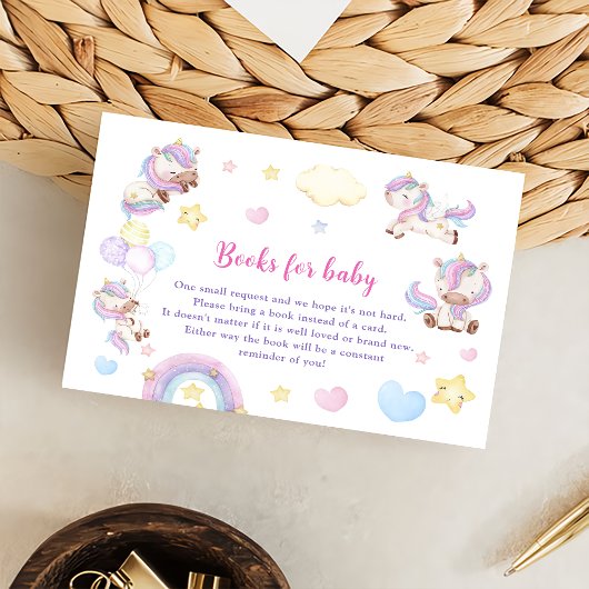 マジカルパステルユニコーンレインボーバースデーパーティーEnc エンクロージャーカード