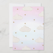 マジカルパステルユニコーンレインボーパーティー誕生日 招待状 (裏面)