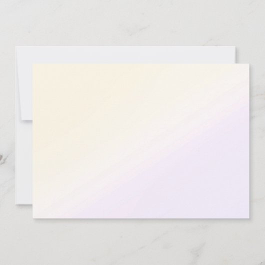 マジカルパステルユニコーンレインボー誕生日写真 招待状 (裏面)