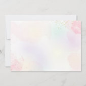 マジカルパステルユニコーンレインボー誕生日写真 招待状 (裏面)