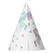 マジカルパステルユニコーンレインボー誕生日 パーティーハット (裏面)