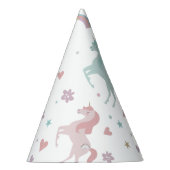マジカルパステルユニコーンレインボー誕生日 パーティーハット (右)