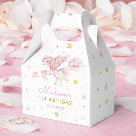 マジカルパステルユニコーン虹色の誕生日パーティー フェイバーボックス